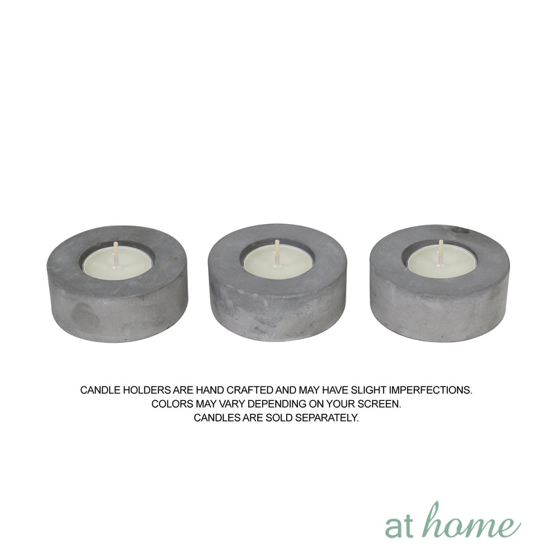 Deluxe Set of 3 Soraya Cement Tealight Candle Holder