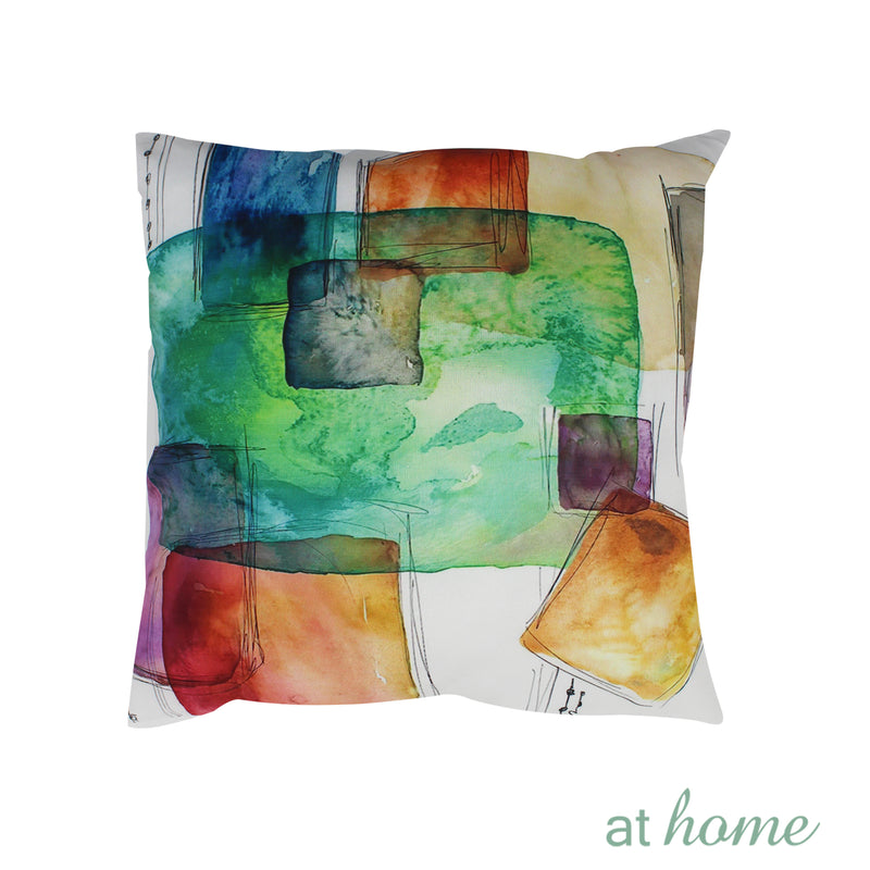 River Watercolor Throw Pillow w/ Pillow Case