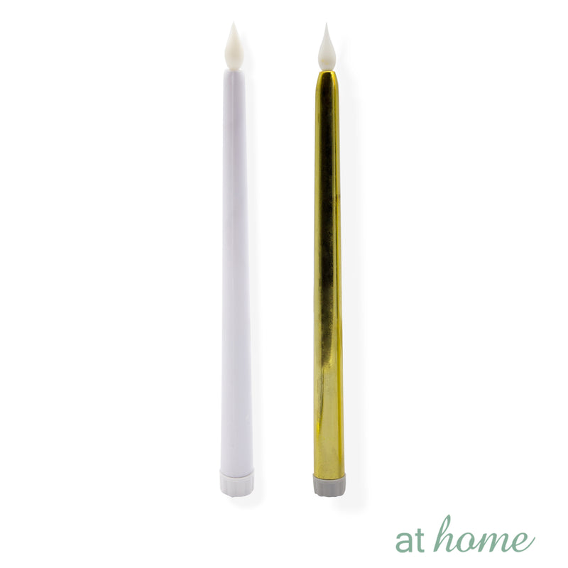 Set of 2 Flickering Flameless LED Taper Stick Candle - Sunstreet