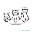 Deluxe Sarai Set of 3 Metal Candle Holder