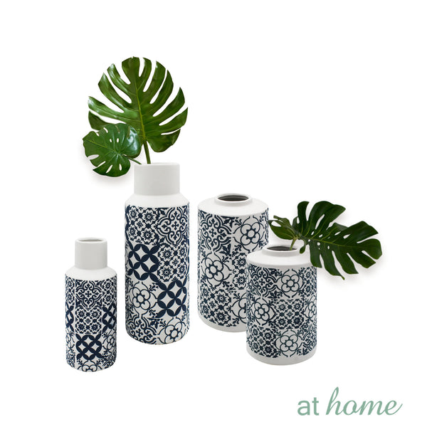 Deluxe Parker Floral Pattern Ceramic Flower Vase
