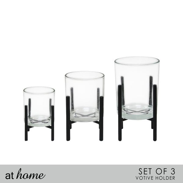 Deluxe Sarahi Set of 3 Metal Candle Holder