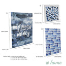Set of 5 Happiness Comes in Waves Canvas Frame Set