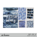 Set of 5 Happiness Comes in Waves Canvas Frame Set