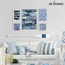 Set of 5 Happiness Comes in Waves Canvas Frame Set