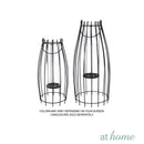 Deluxe Skyly Metal Candle Holder Home Decor w/ Glass