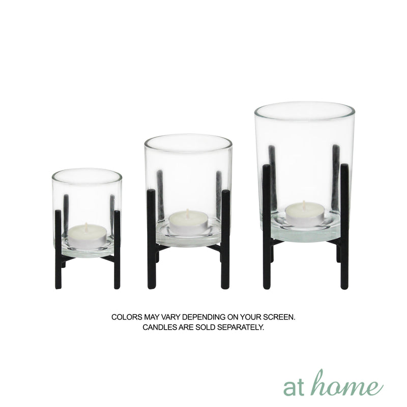 Deluxe Sarahi Set of 3 Metal Candle Holder