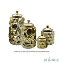 Deluxe Golden Ceramic Flower Vase w/ Cover