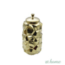 Deluxe Golden Ceramic Flower Vase w/ Cover