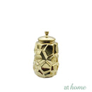 Deluxe Golden Ceramic Flower Vase w/ Cover