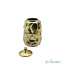 Deluxe Golden Ceramic Flower Vase w/ Cover