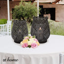 Deluxe Quorra Metal Lantern Candle Holder