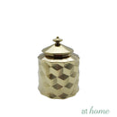 Deluxe Golden Ceramic Flower Vase w/ Cover