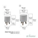 Yasmine Cement Decorative Planter w/ Wooden Stand