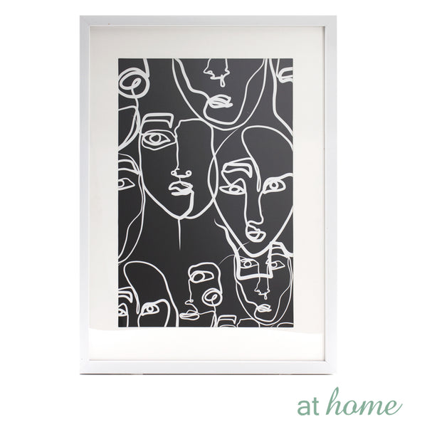 Abstract Faces Wall Frame
