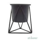 [SALE] Grace Metal Planter w/ Pot and Geometric Base