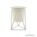 [SALE] Grace Metal Planter w/ Pot and Geometric Base