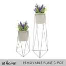 [SALE] Grace Tall Metal Planter w/ Stand and Pot
