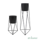 [SALE] Grace Tall Metal Planter w/ Stand and Pot