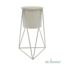 [SALE] Grace Tall Metal Planter w/ Stand and Pot