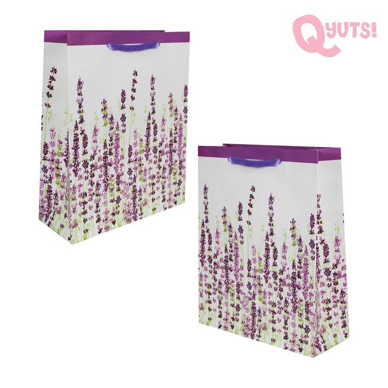 Spring Flowers Paper Gift Bag w/ Glitters[RANDOM DESIGN]