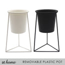 Succulent Metal Planter w/ Triangular Base and Pot