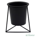 Succulent Metal Planter w/ Triangular Base and Pot