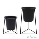 Succulent Metal Planter w/ Triangular Base and Pot