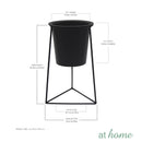 Succulent Metal Planter w/ Triangular Base and Pot