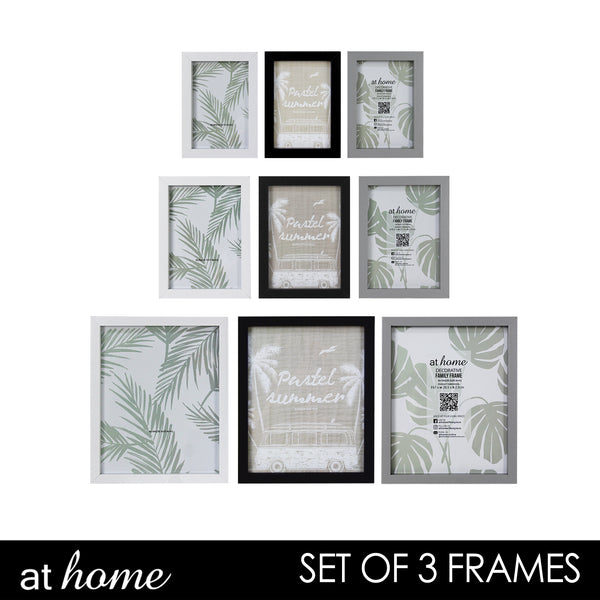 Set of 3 Picture Frame Beach Aztec