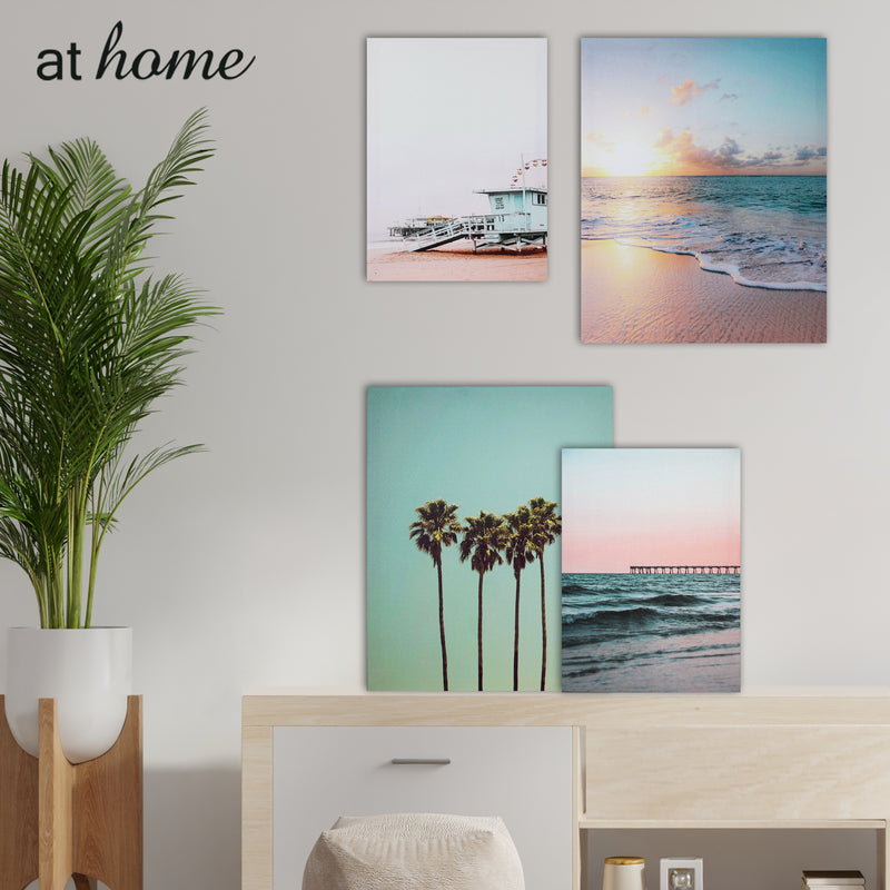 Set of 2 Beach & Sunsets Canvas Wall Art