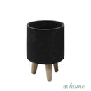 Ysabel Cement Decorative Planter w/ Wooden Stand