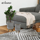 Ysabel Cement Decorative Planter w/ Wooden Stand