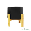 Yeisha Ceramic Decorative Planter w/ Wooden Stand