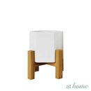 Yeisha Ceramic Decorative Planter w/ Wooden Stand