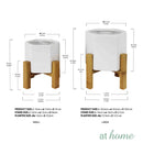 Yeisha Ceramic Decorative Planter w/ Wooden Stand