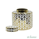 Deluxe Shin Ceramic Flower Vase w/ Gold Accent