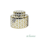 Deluxe Shin Ceramic Flower Vase w/ Gold Accent