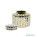 Deluxe Shin Ceramic Flower Vase w/ Gold Accent