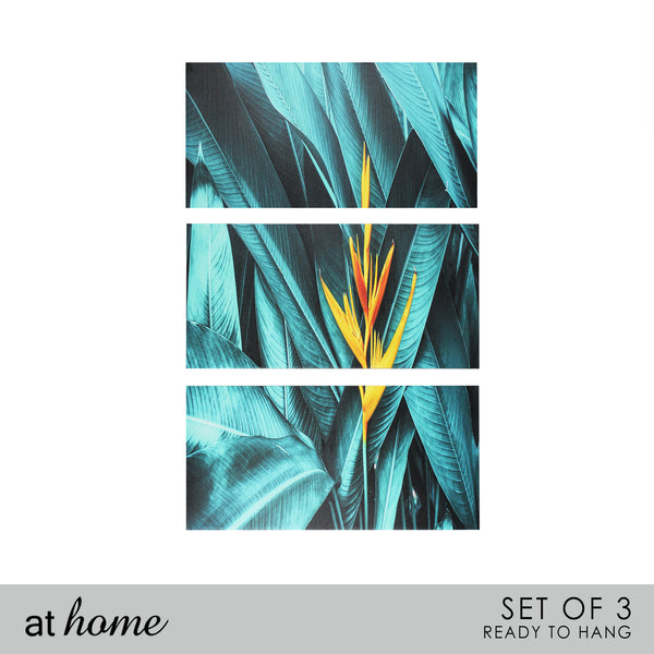 Ready to Hang 3 in 1 Set Tropical Leaves Wall Art