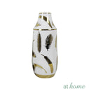 Deluxe Simone Ceramic Flower Vase w/ Gold Accent