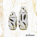 Deluxe Simone Ceramic Flower Vase w/ Gold Accent