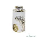 Deluxe Solen Ceramic Flower Vase w/ Gold Accent