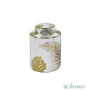 Deluxe Solen Ceramic Flower Vase w/ Gold Accent