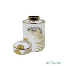 Deluxe Solen Ceramic Flower Vase w/ Gold Accent