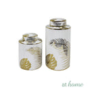 Deluxe Solen Ceramic Flower Vase w/ Gold Accent