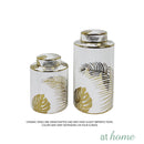 Deluxe Solen Ceramic Flower Vase w/ Gold Accent