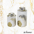 Deluxe Solen Ceramic Flower Vase w/ Gold Accent