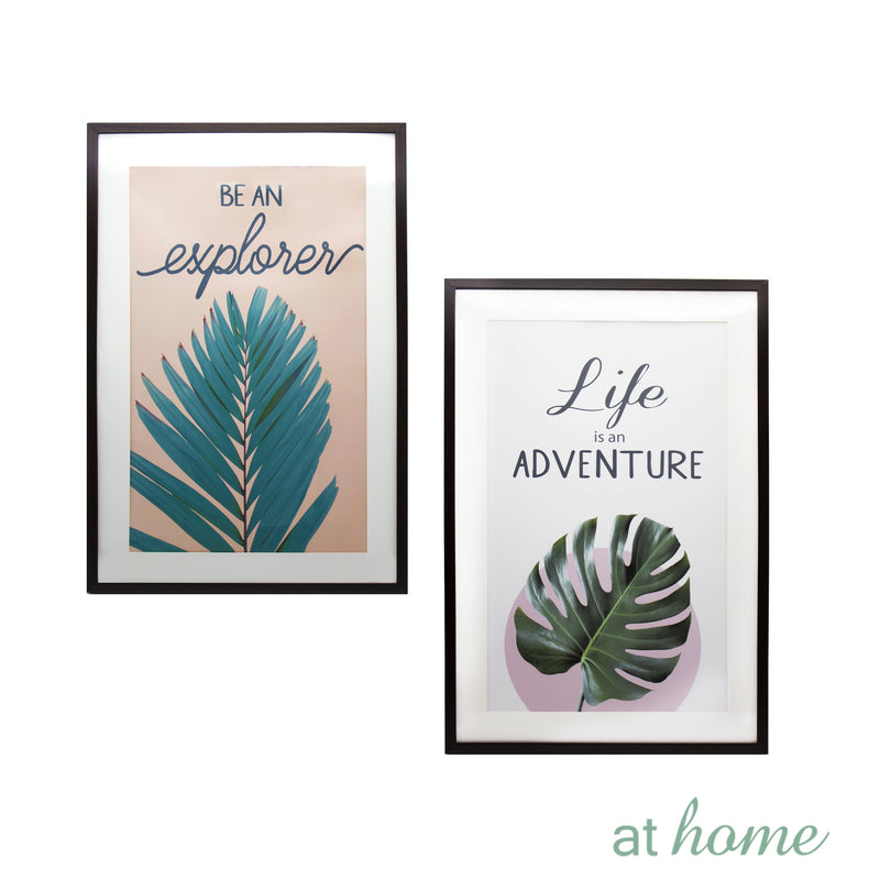 Green Palm & Quotes Wall Frame