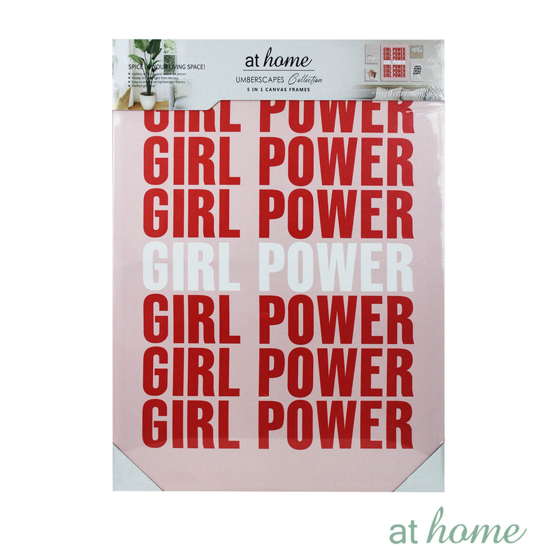 Set of 5 Girl Power Canvas Frame Set